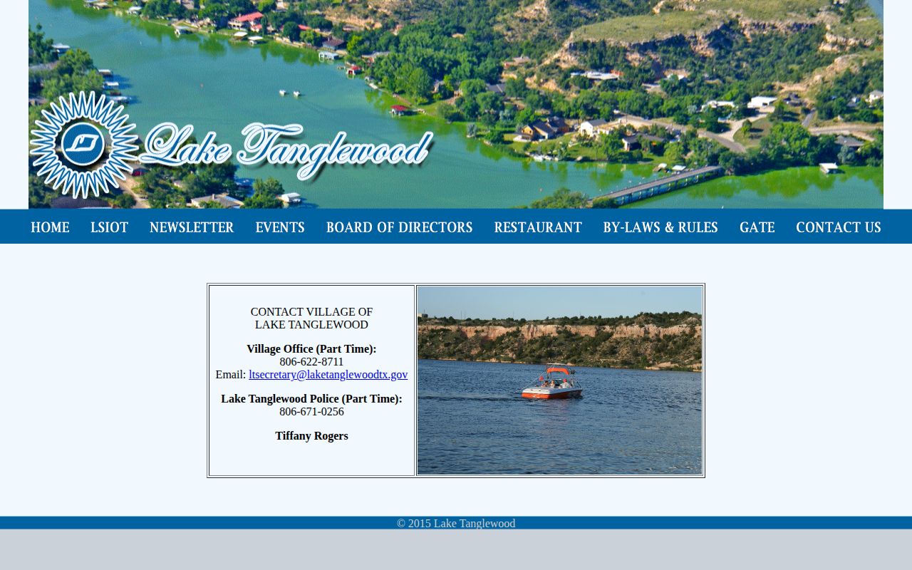 Lake Tanglewood police and village contact page for local arrest-record routing